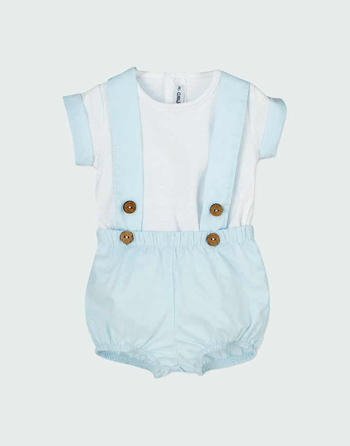  Baby summer aqua 2 piece set, front