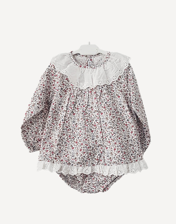 Nora floral dress with bloomers, front