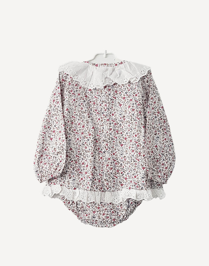 Nora floral dress with bloomers, back
