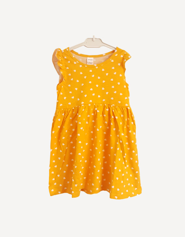 Olivia yellow summer dress, front