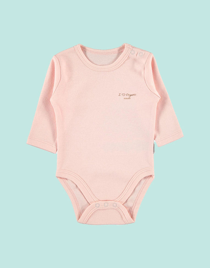 Organic cotton sleepsuit, soft pink