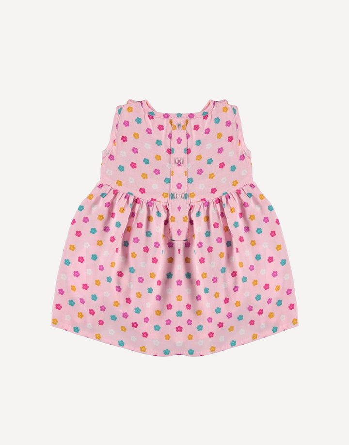 Pink summer dress, back