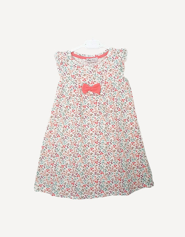 Short sleeve floral dress, front