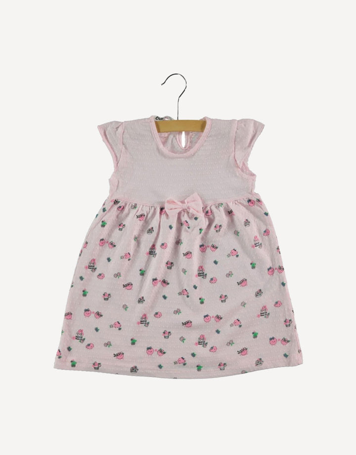 Soft pink summer dress, front