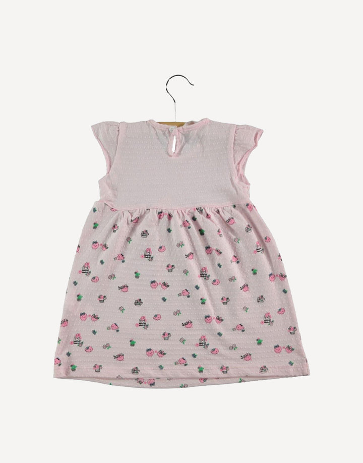 Soft pink summer dress, back